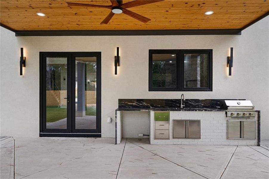 Exterior details and patio area of a home in , Buford (Image 32).