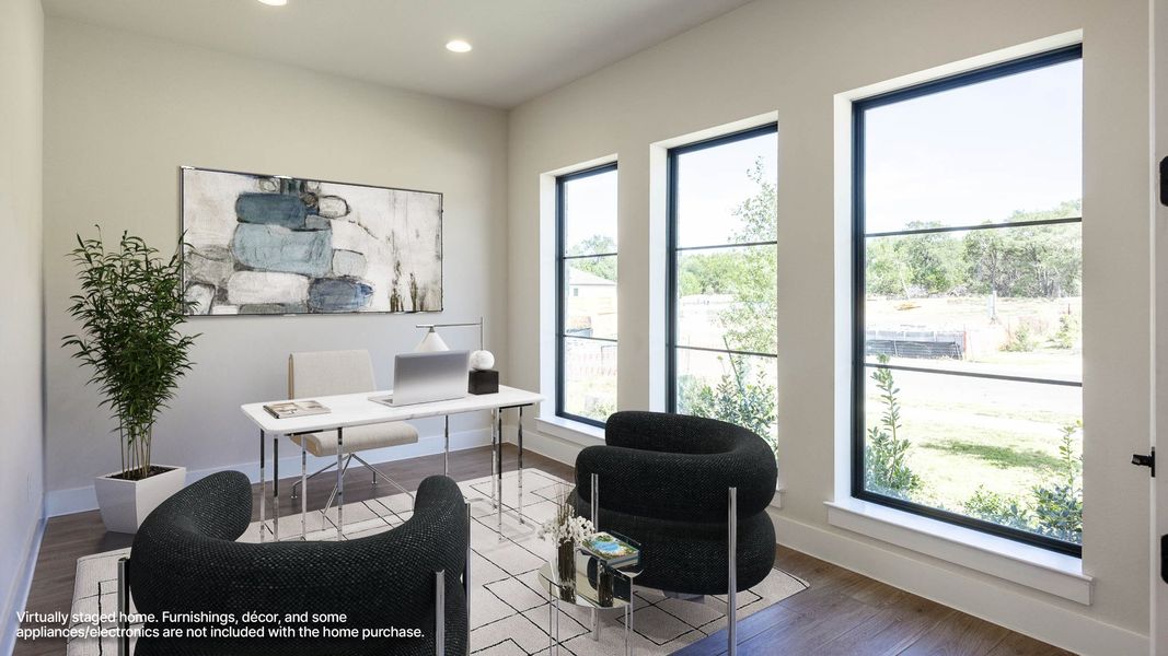 Furnished interior view inside a new home in Parkside on the River West, Georgetown (Image 9).