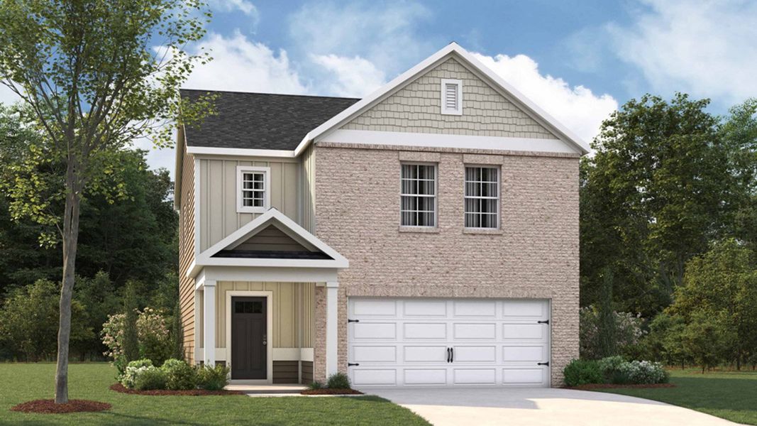 Representative exterior photo of a completed home built from the EDMON by D.R. Horton in River Landing, Murfreesboro, TN (Image 2).