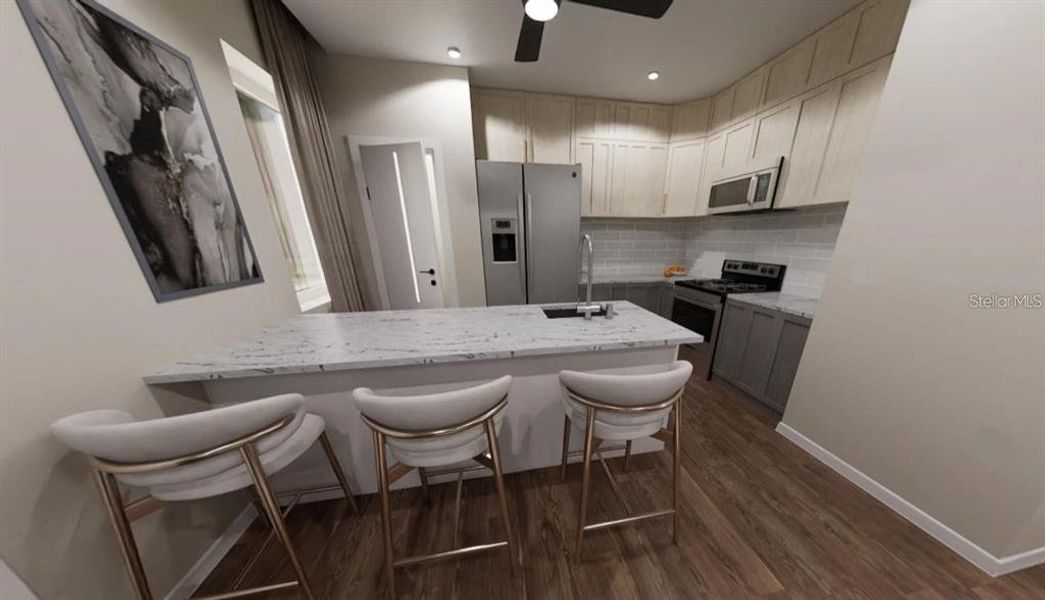 Furnished interior view inside a new home in , Oviedo (Image 13).