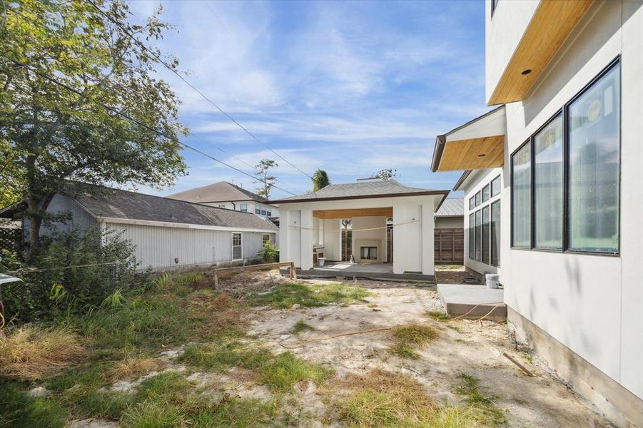 A wonderful space to play and entertain in your pool-size back yard.