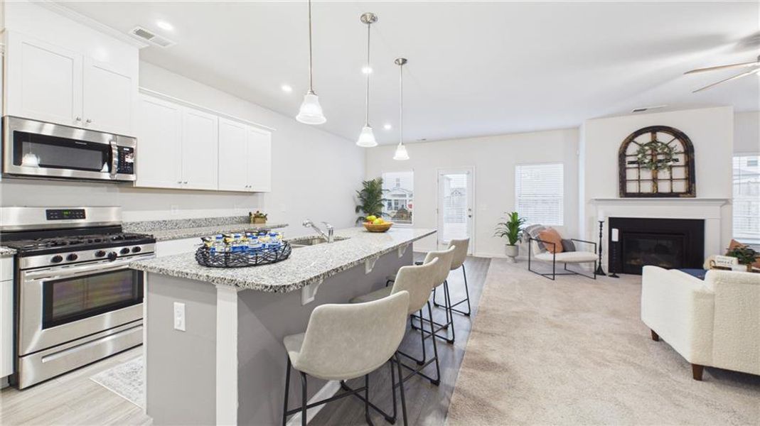 Furnished interior view inside a new home in , Cartersville (Image 11).