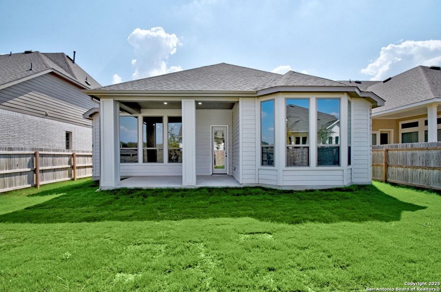 Front exterior of a new home in Davis Ranch: 50ft. lots, San Antonio, TX, highlighting curb appeal (Image 1). Front exterior of a new home in Davis Ranch: 50ft. lots, San Antonio, TX, highlighting curb appeal (Image 1).