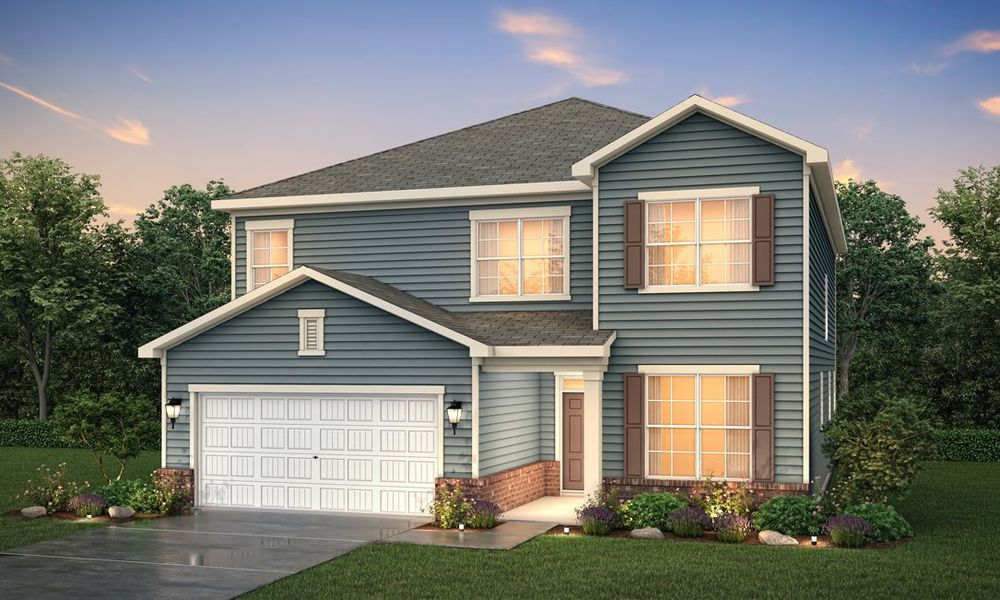 Representative exterior photo of a completed home built from the Red Cedar by Century Communities in Running Creek, Locust, NC (Image 1). Representative exterior photo of a completed home built from the Red Cedar by Century Communities in Running Creek, Locust, NC (Image 1).