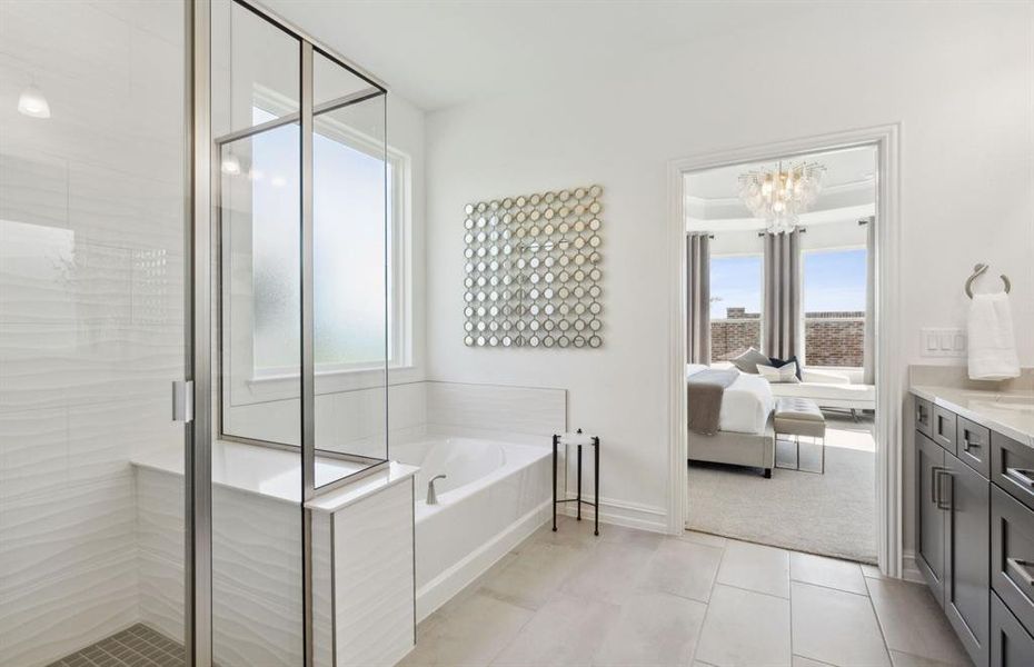 Owner's private bath with double vanity *Model Representation* Owner's private bath with double vanity *Model Representation*