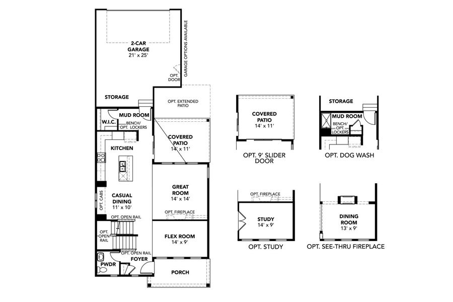 2D floor plan layout of this home in Dillon Pointe - City, Broomfield, CO (Image 3).