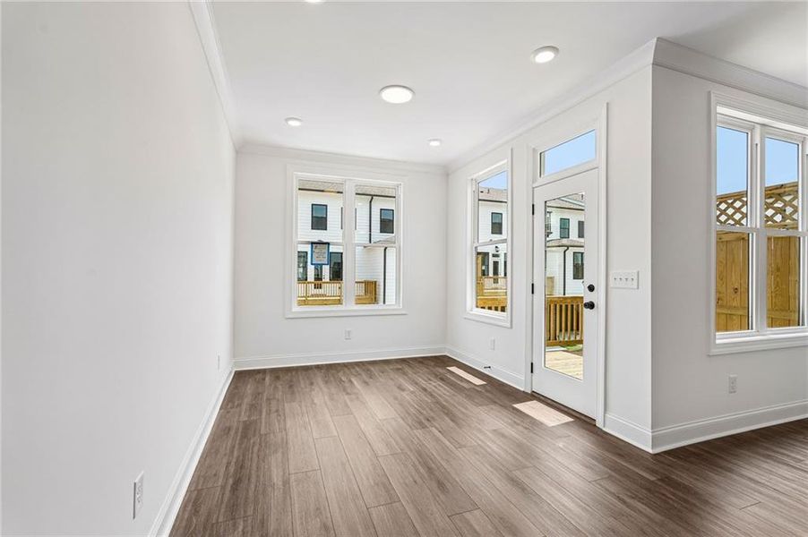Spacious, unfurnished interior of a new home in Millcroft Townhomes, Buford (Image 26). Spacious, unfurnished interior of a new home in Millcroft Townhomes, Buford (Image 26).