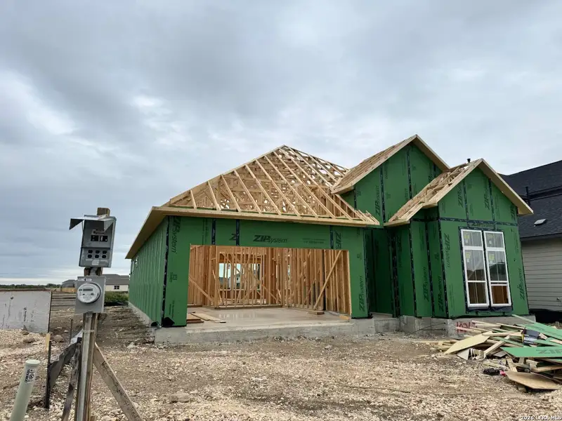 In-progress construction of a new home in Rhine Valley, Schertz, TX (Image 4).