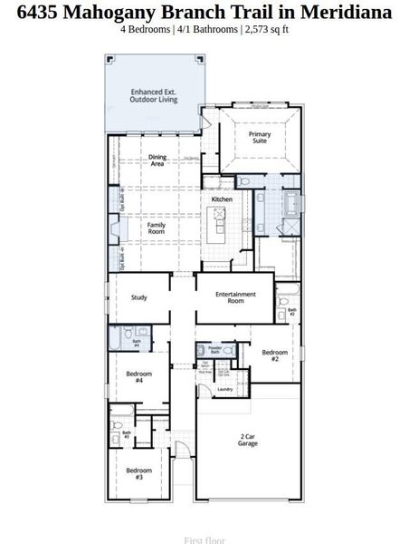 2D floor plan layout of this home in Meridiana, Manvel, TX (Image 3). 2D floor plan layout of this home in Meridiana, Manvel, TX (Image 3).