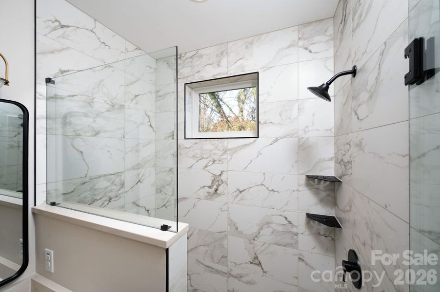 Tiled, Walk-In Shower