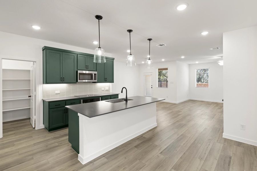 Open Kitchen-Dining Room Representative Photo featuring the Rosemary Collection