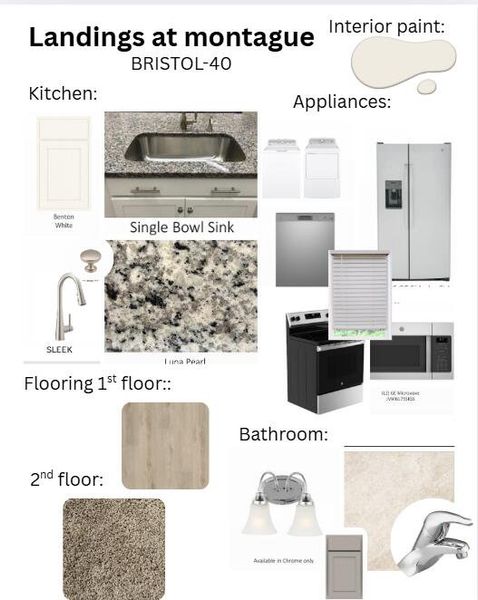 Sample of building materials used in homes in The Landings at Montague, Goose Creek (Image 16).