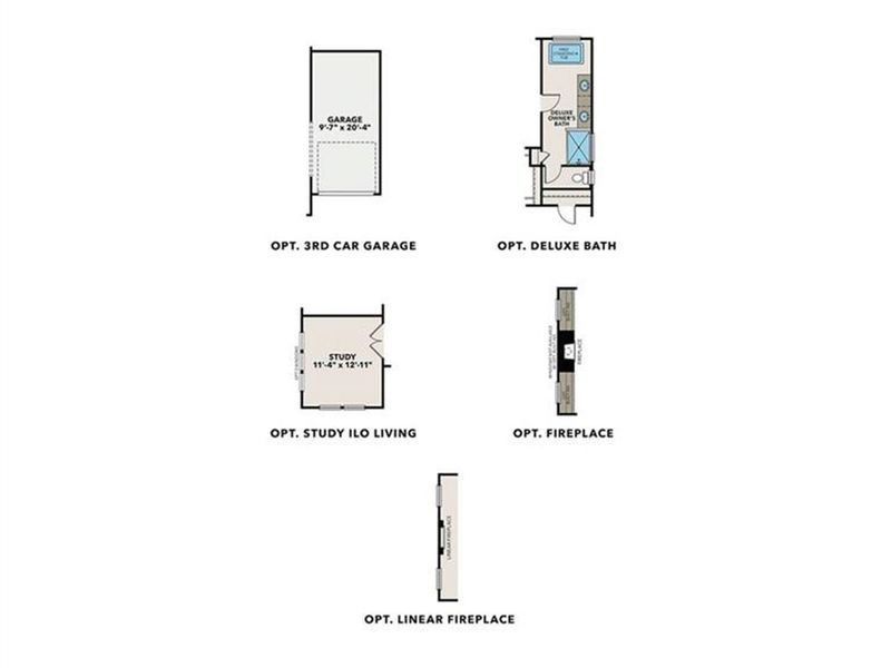 2D floor plan layout of this home in Wehunt Meadows, Hoschton, GA (Image 3).