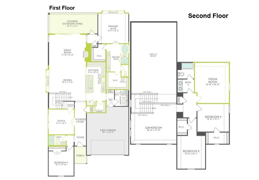 2D floor plan layout of this home in Discovery Collection at Painted Tree Village, McKinney, TX (Image 3). 2D floor plan layout of this home in Discovery Collection at Painted Tree Village, McKinney, TX (Image 3).