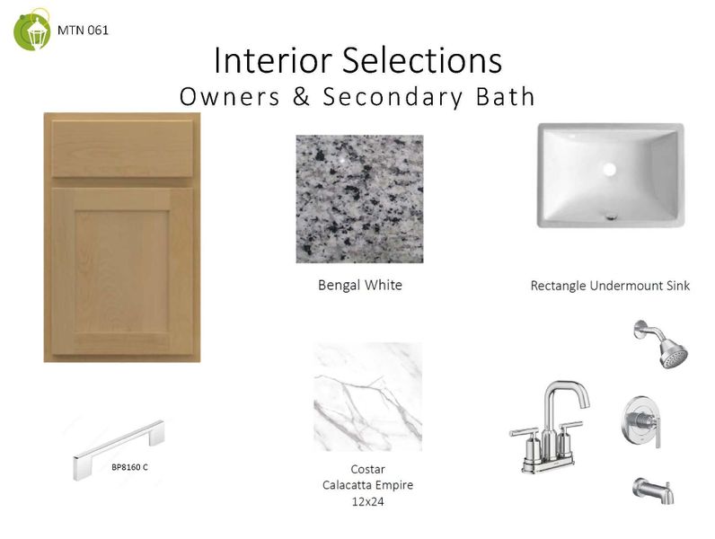 MTN 061 Primary Bath Selections MTN 061 Primary Bath Selections
