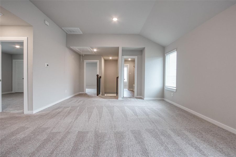 Stepping up the stairs reveals a massive game room! Stepping up the stairs reveals a massive game room!