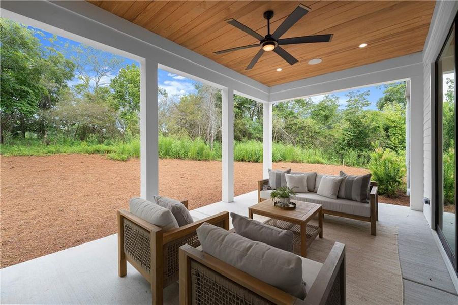 Exterior details and patio area of a home in , Roswell (Image 3).