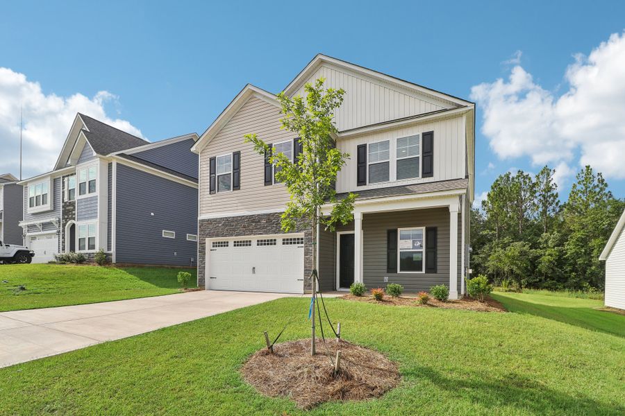 Representative exterior photo of a completed home built from the Kingston ll by Great Southern Homes in Portrait Hills, Aiken, SC (Image 19).