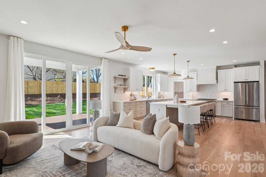 Furnished interior view inside a new home in , Charlotte (Image 34).