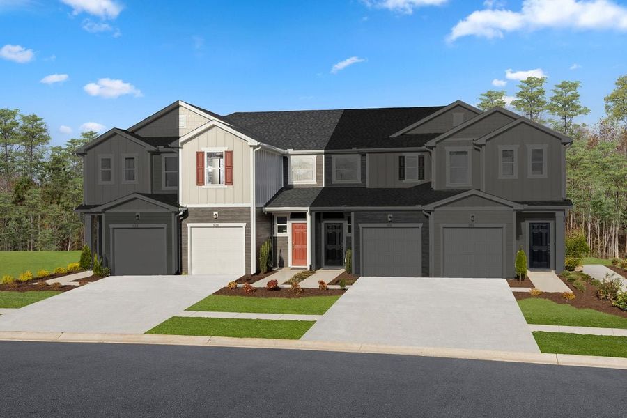 Representative exterior photo of a completed home built from the Plan 1155 Modeled by KB Home in Aster Ridge, Durham, NC (Image 14).