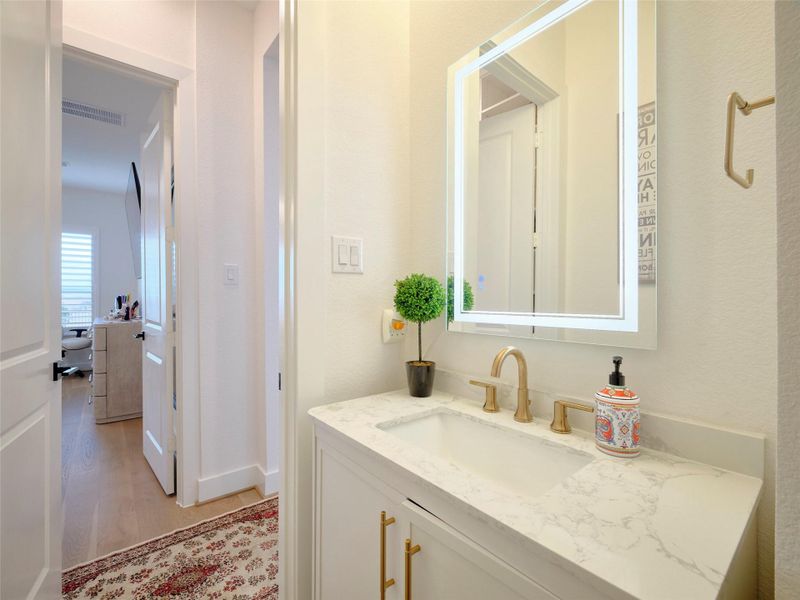 Furnished interior view inside a new home in Cross Creek Ranch 45' 70', Fulshear (Image 6).