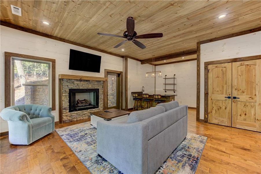 Furnished interior view inside a new home in , Cherry Log (Image 5). Furnished interior view inside a new home in , Cherry Log (Image 5).