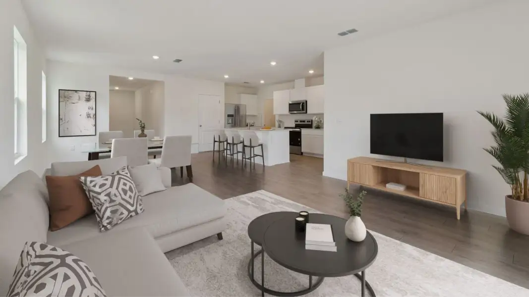 Furnished interior view inside a new home in Coral Bay - Express & Tradition, North Fort Myers (Image 5).