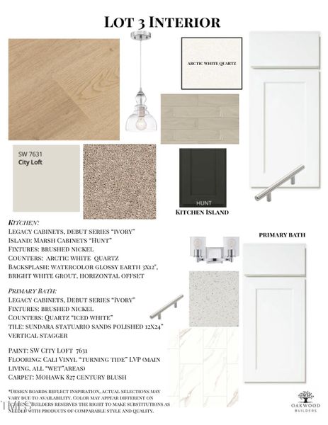 Lot 3 Interior Design Board