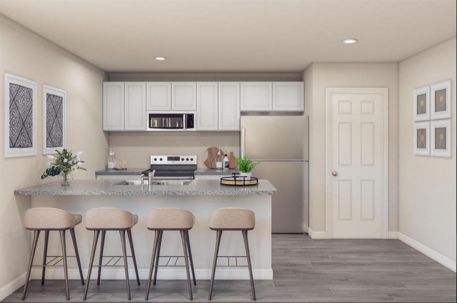 Furnished interior view inside a new home in Duckhorn Towne, Brownwood (Image 6). Furnished interior view inside a new home in Duckhorn Towne, Brownwood (Image 6).