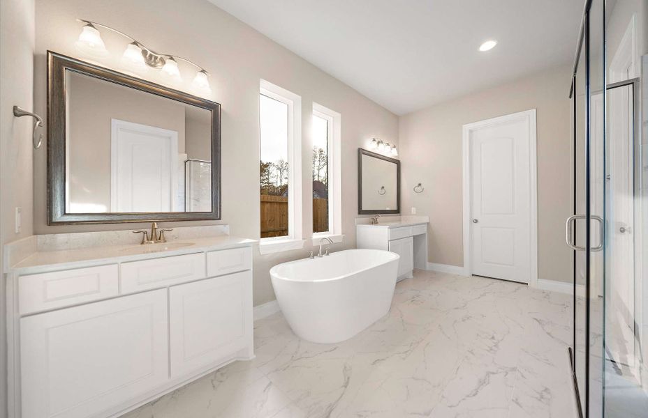 Representative furnished interior of a home built from the 3070 by Ravenna Homes in The Highlands 55′, Porter (Image 16).
