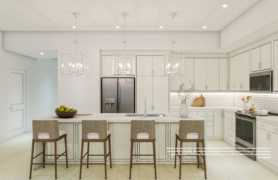Representative furnished interior of a home built from the Greenville by DiVosta in The Reserve at Tequesta, Tequesta (Image 5).