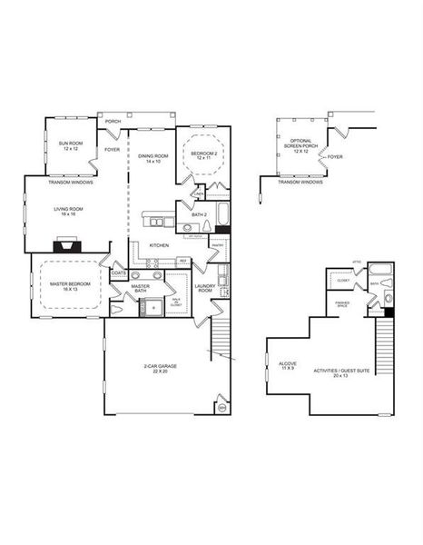 2D floor plan layout of this home in , Cumming, GA (Image 3).