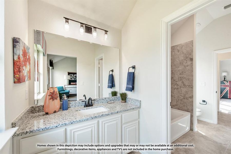 Furnished interior view inside a new home in Union Park, Little Elm (Image 22).