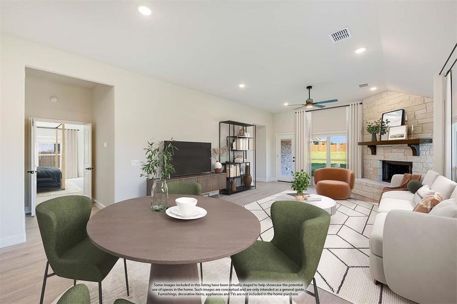 Furnished interior view inside a new home in Coyote Crossing, Godley (Image 17).