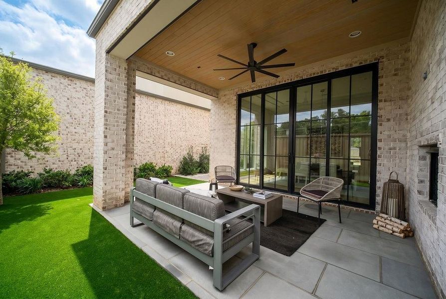 Exterior details and patio area of a home in , Dallas (Image 3). Exterior details and patio area of a home in , Dallas (Image 3).