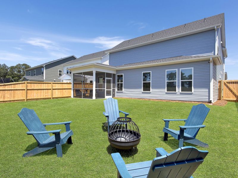 Exterior details and patio area of a home in The Groves of Berkeley, Moncks Corner (Image 4).