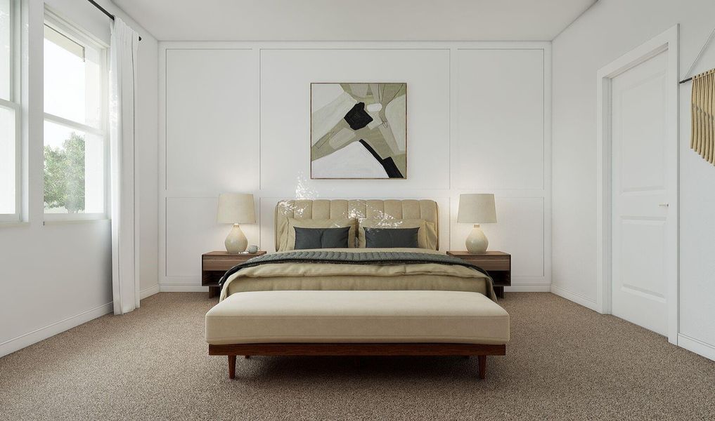 Spacious primary suite (*Artist rendering used for illustration purposes only.)