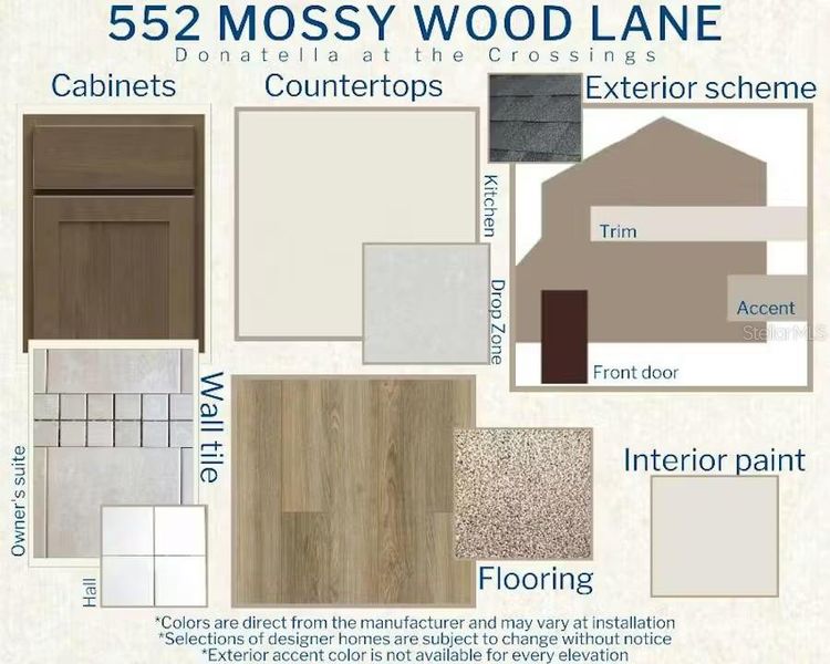 Sample of building materials used in homes in The Crossings - Bungalows, St. Cloud (Image 4).