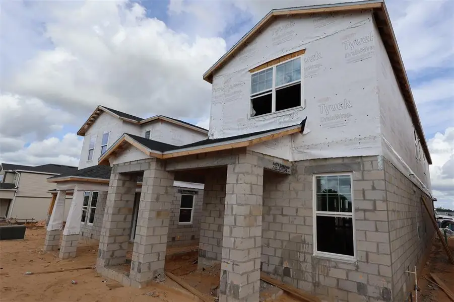 Exterior details and patio area of a home in Lake Star at Ovation, Winter Garden (Image 2).