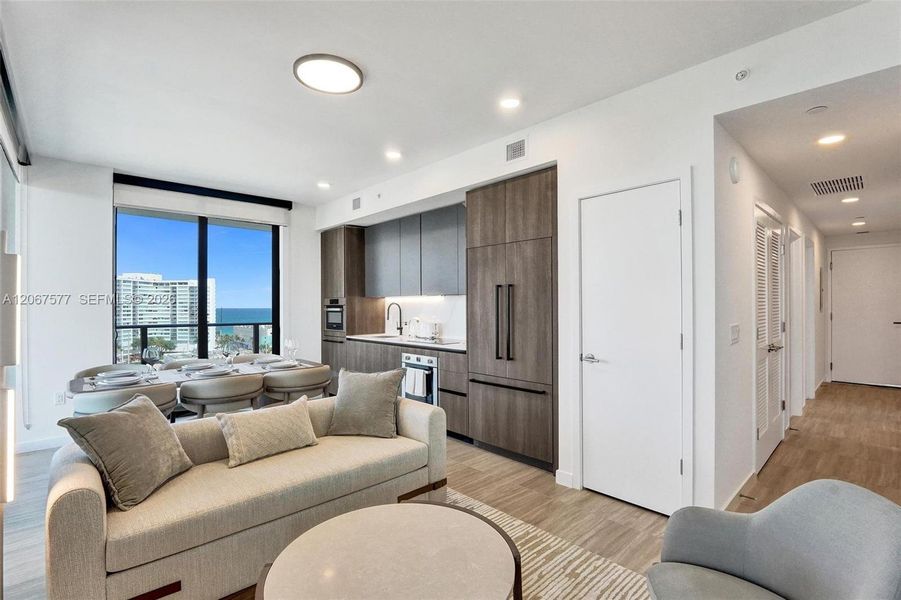 Furnished interior view inside a new home in , Miami Beach (Image 5).