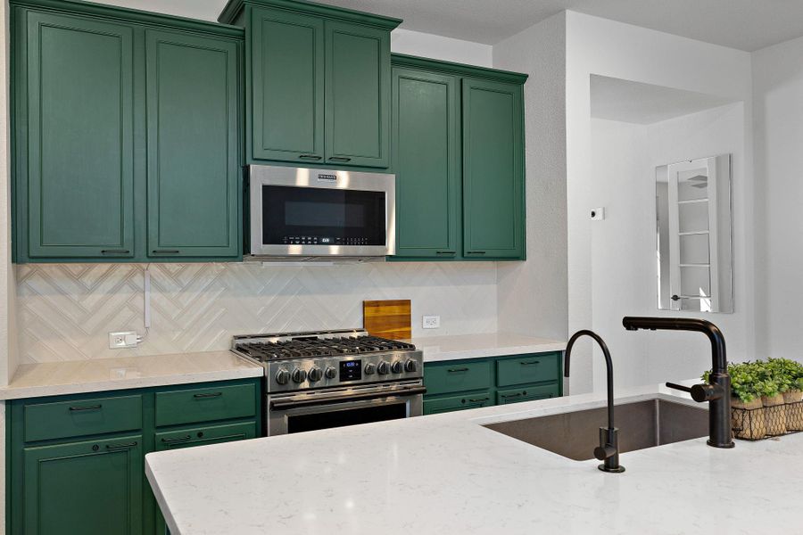 Under cabinet lighting added for convenience