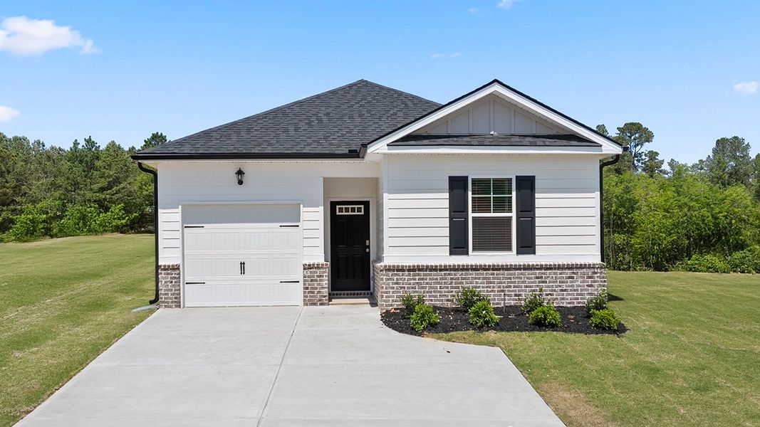 Front exterior of a new home in Byrd Village, Graniteville, SC, highlighting curb appeal (Image 1). Front exterior of a new home in Byrd Village, Graniteville, SC, highlighting curb appeal (Image 1).