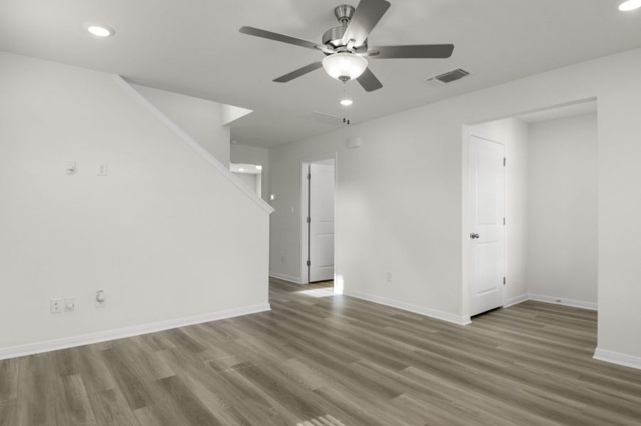Representative unfurnished interior of a home built from the Pecan by Pacesetter Homes in Blanco Vista, San Marcos (Image 25).