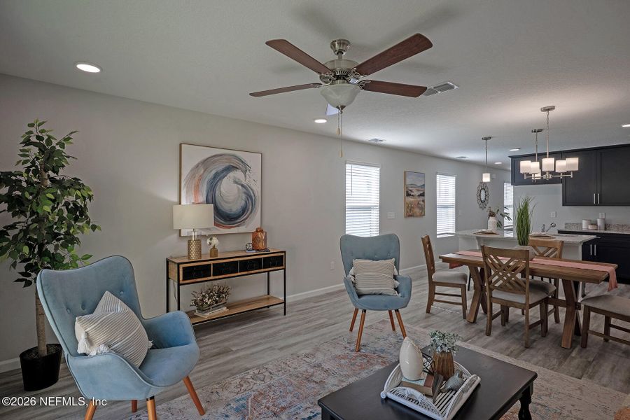 Furnished interior view inside a new home in , Jacksonville (Image 6). Furnished interior view inside a new home in , Jacksonville (Image 6).