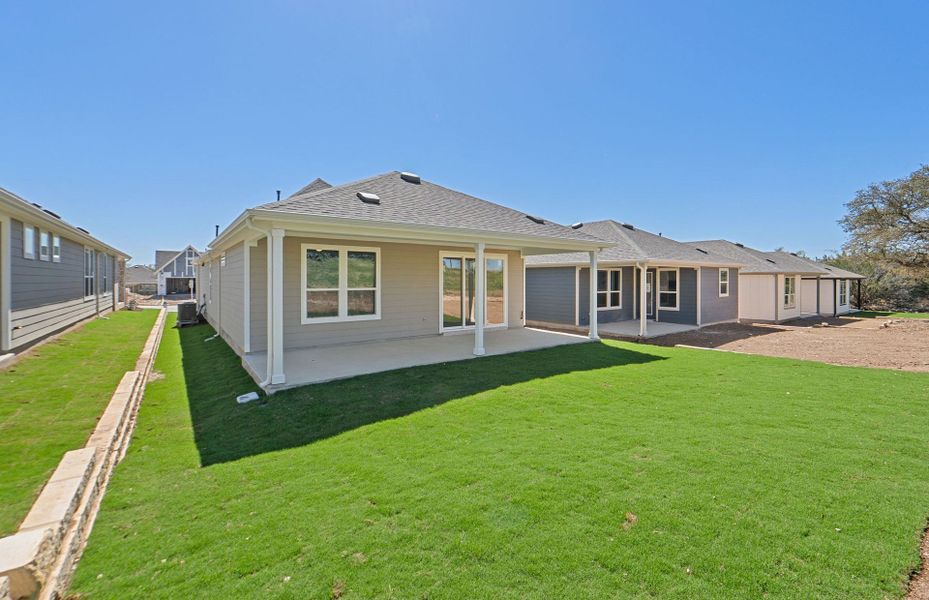 Exterior details and patio area of a home in Sun City Texas, Georgetown (Image 22).