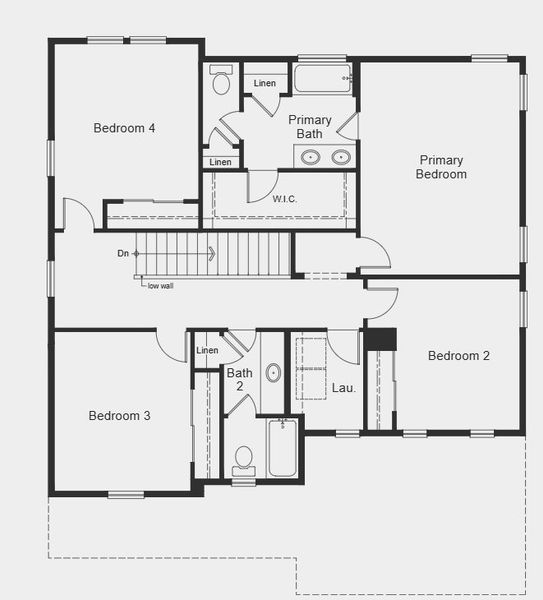 2D floor plan layout for the Plan 2390 by KB Home in The Nest Reserve at Canyon Creek, Erie, CO (Image 9).