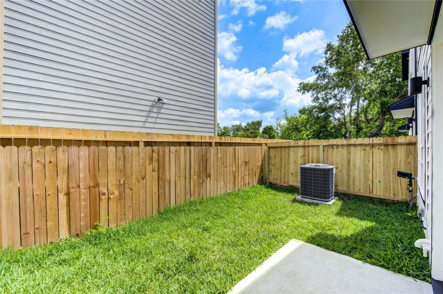 Fully Fenced Backyard