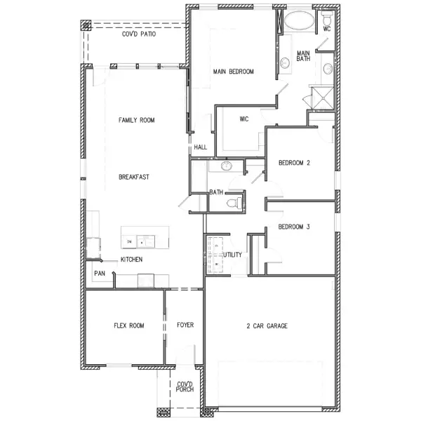 2D floor plan layout of this home in Hickory Hill, Sherman, TX (Image 2). 2D floor plan layout of this home in Hickory Hill, Sherman, TX (Image 2).