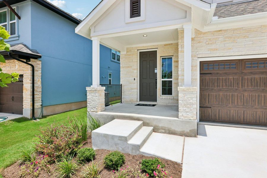 Exterior details and patio area of a home in Clear Creek, Round Rock (Image 29).