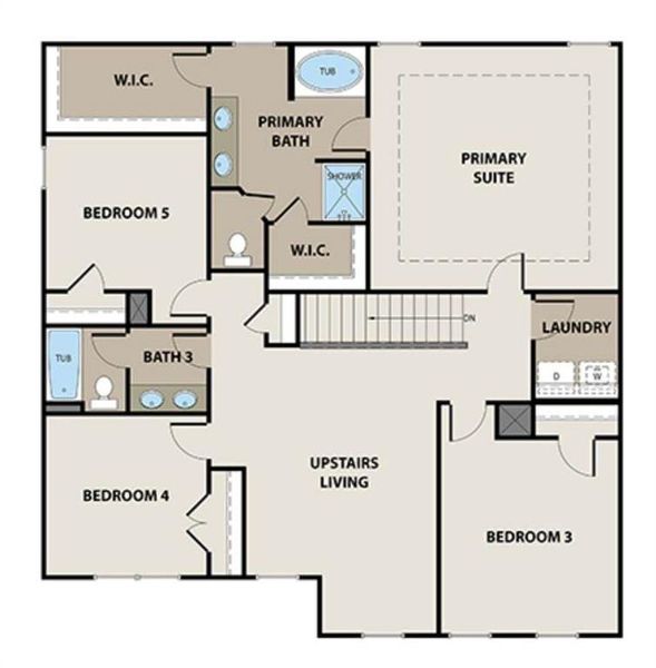 2D floor plan layout of this home in , Stockbridge, GA (Image 3).